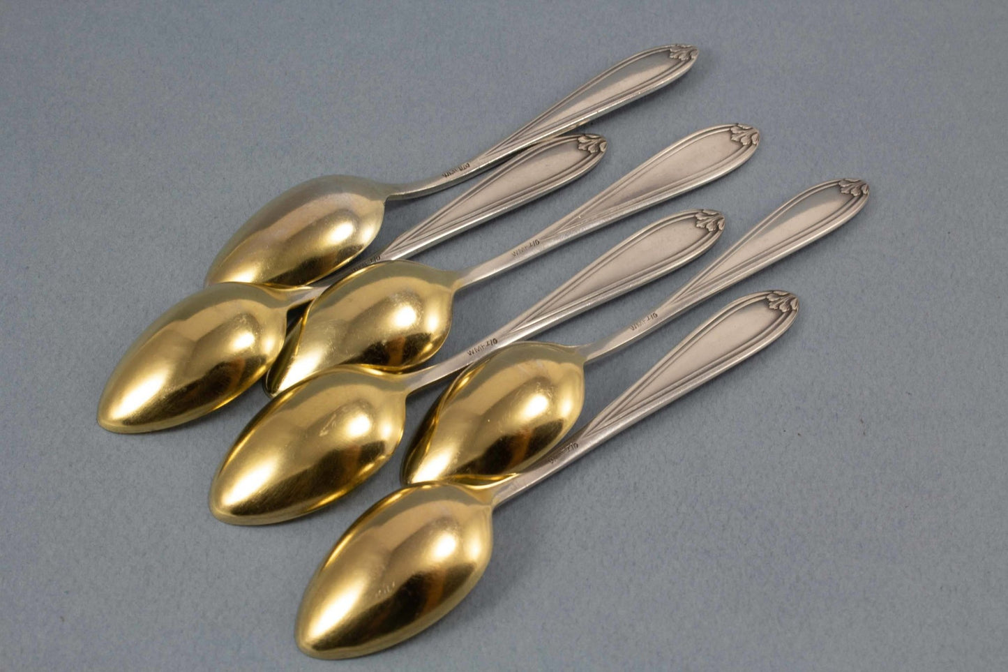 6 Mokkalöffel, WMF, versilbert, Vintage, Löffel - Löffelland