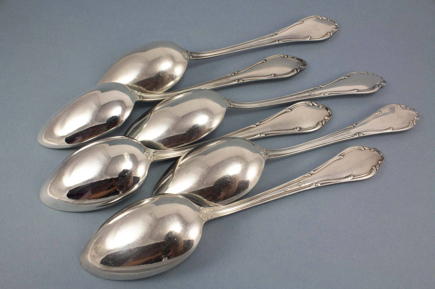 9 schöne Esslöffel, Tafellöffel, Wellner Mozart, Löffel, Vintage Besteck - Löffelland
