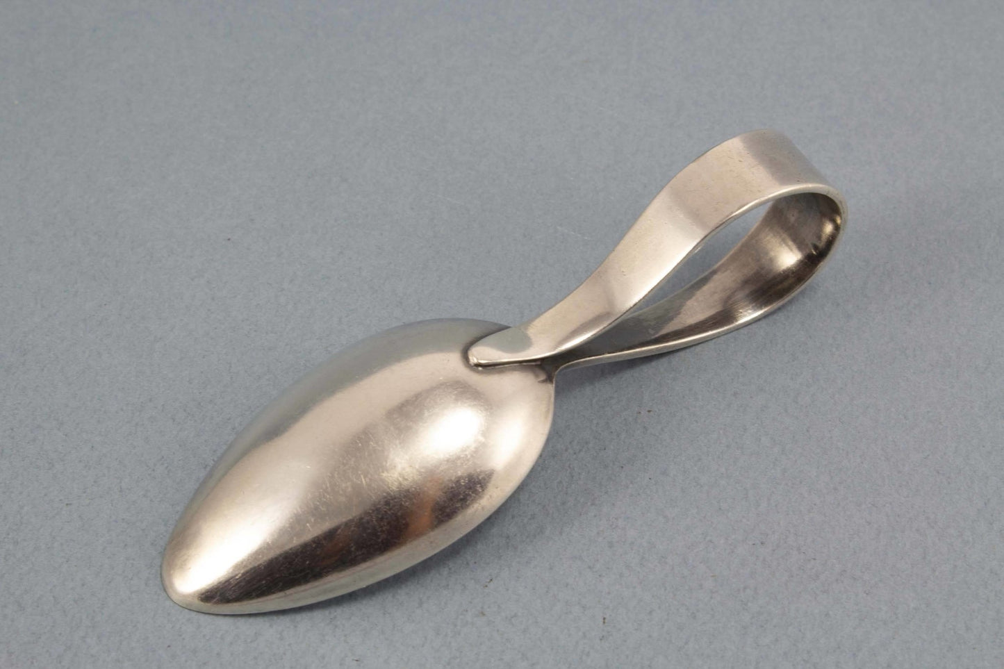 Antiker, versilberter Häppchenlöffel, Amuse gueule Löffel, WMF, Perlmuster, Jugendstil, um 1920