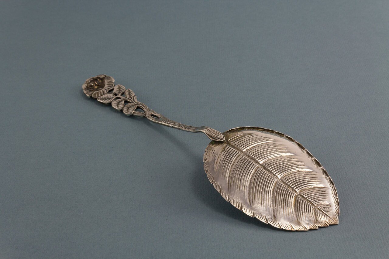 Gebäckheber, Hildesheimer Rose, Silber, 800, Rosenblatt - Löffelland