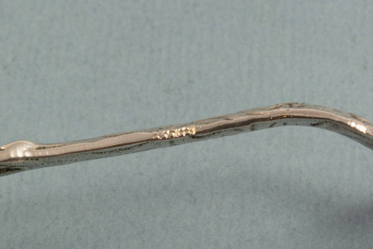 Großer Sahnelöffel mit edlem Rosendekor, 835er Silber, Albert Bodemer