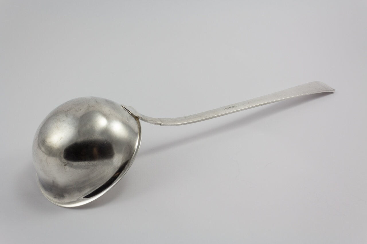 Versilberte Suppenkelle, Kelle, WMF 2500 Art Deco