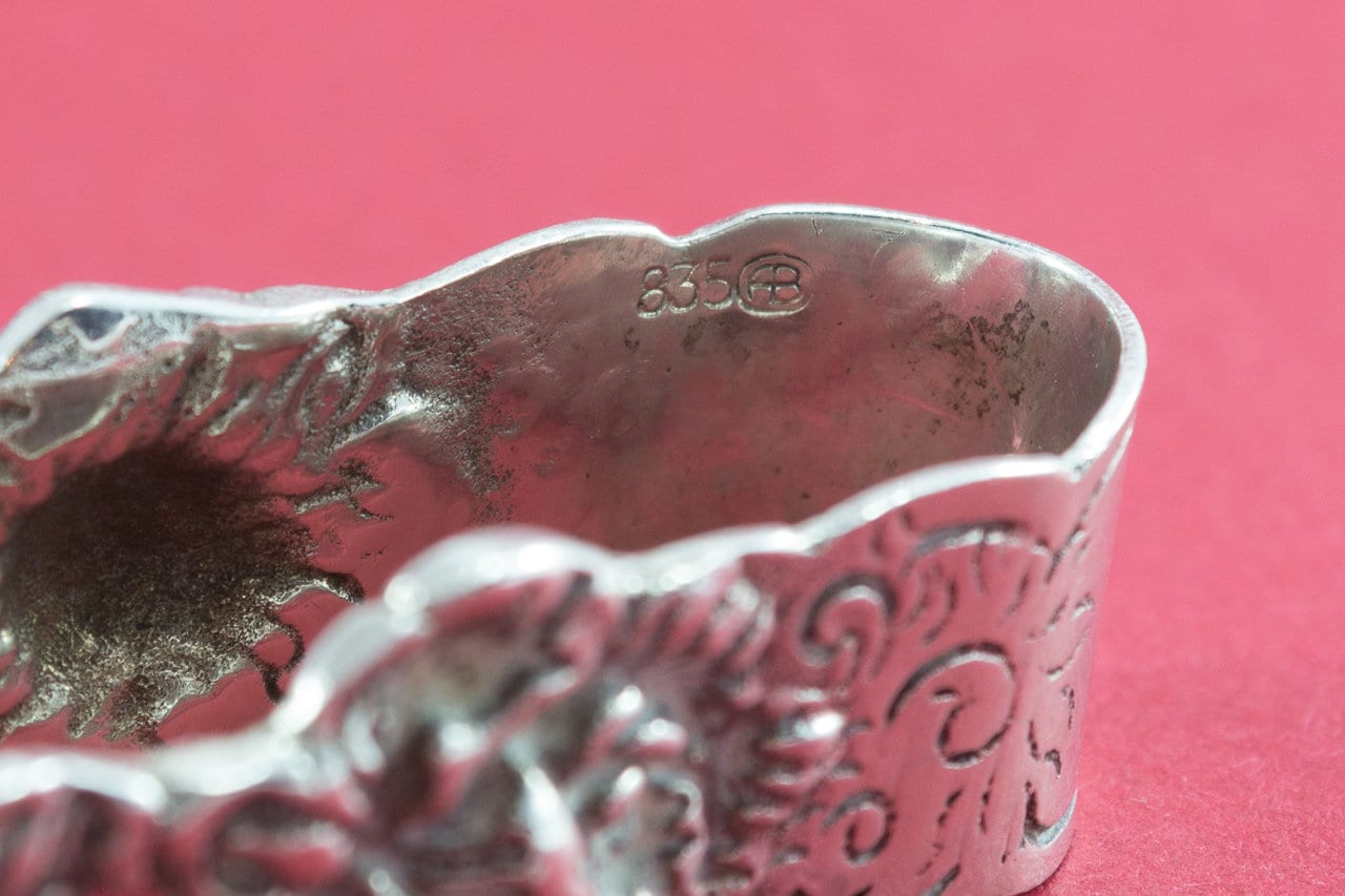 Rosen Zuckerzange, 835er, Silber, Vogelfüßchen, Zuckerzange, kleine Zange, Echtsilber, Vintage Zange, Silber Zange, Silberbesteck,