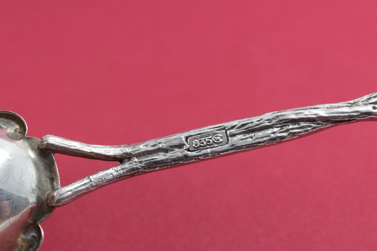 Zuckerlöffel aus 835er Silber, Hildesheimer Rose