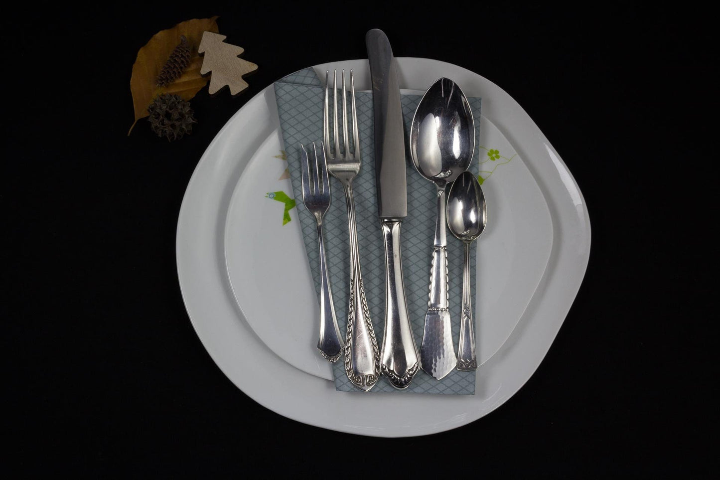 Mix and Match-Besteck, versilbertes Vintage-Besteck für dein perfektes Dinner