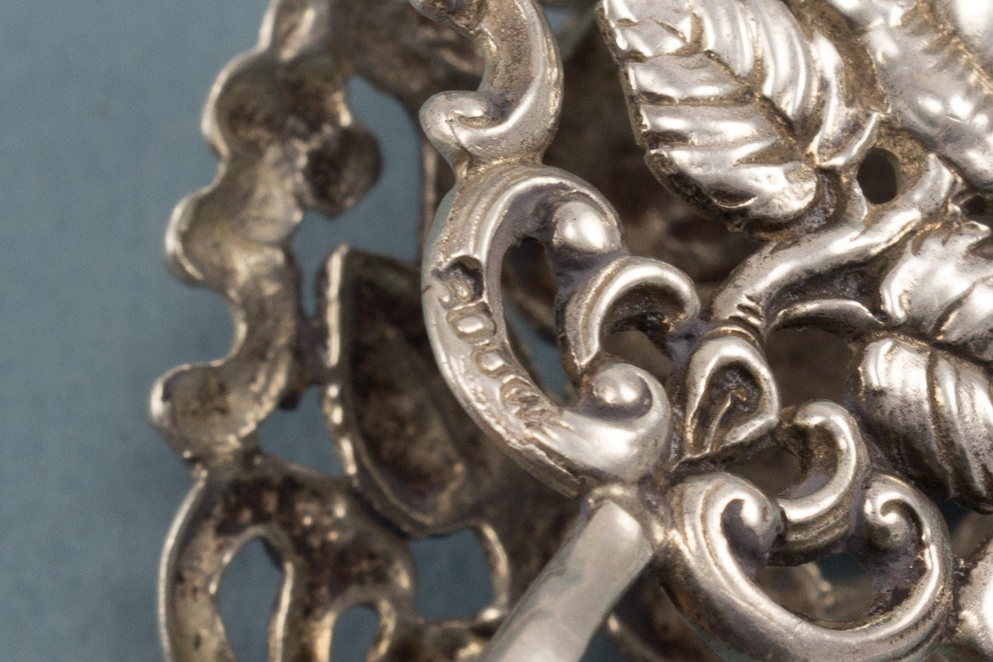 Gebäckzange, Kekszange, 800er Silber, Hildesheimer Rose