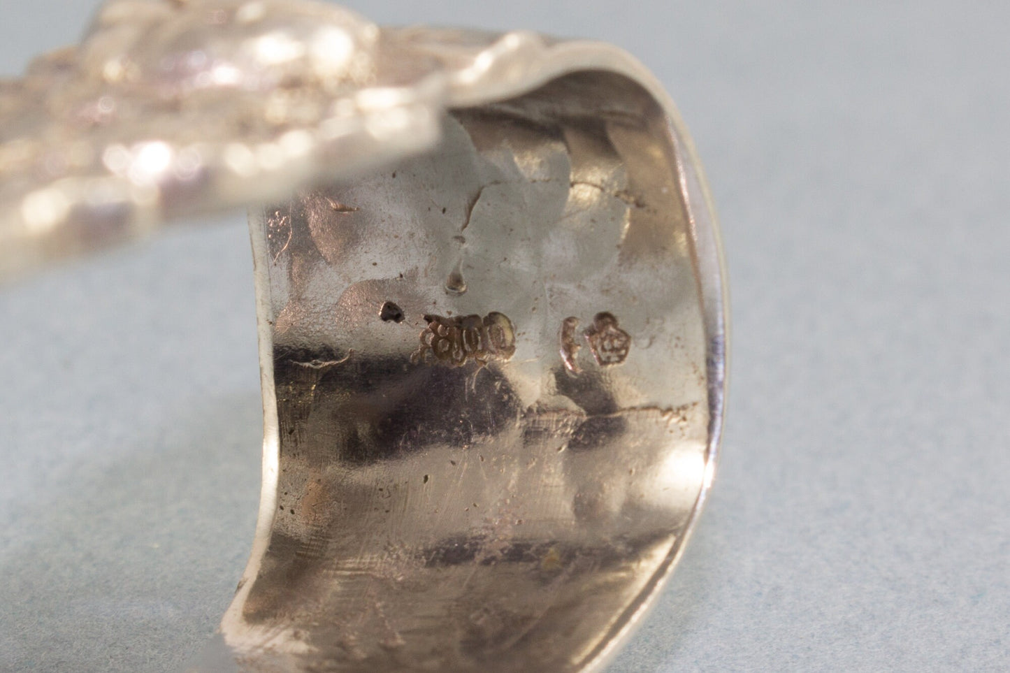 Zuckerzange mit Rosen, 800er, Silber, Silberbesteck,