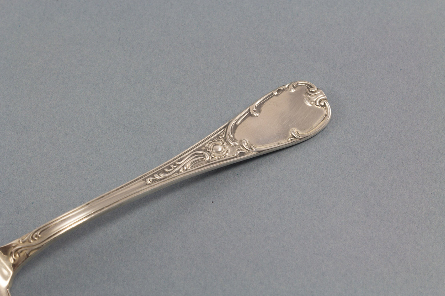 Sahnekelle, VDN, versilbert, Rokoko, Muster, Vintage, Kelle, Besteck, versilbertes Besteck, Rahmkelle, versilberte Kelle