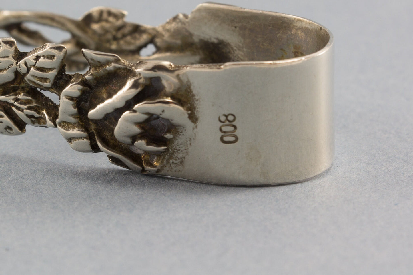 Zuckerzange mit Rosen aus 800er Silber