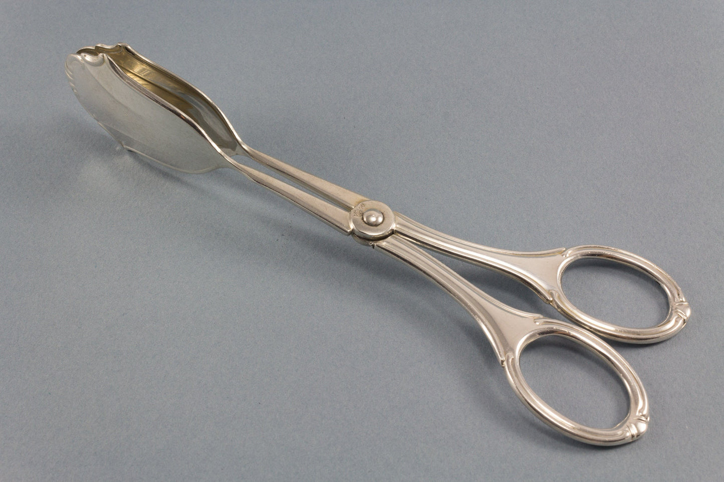 Gebäckzange, versilbert, Kuchenzange