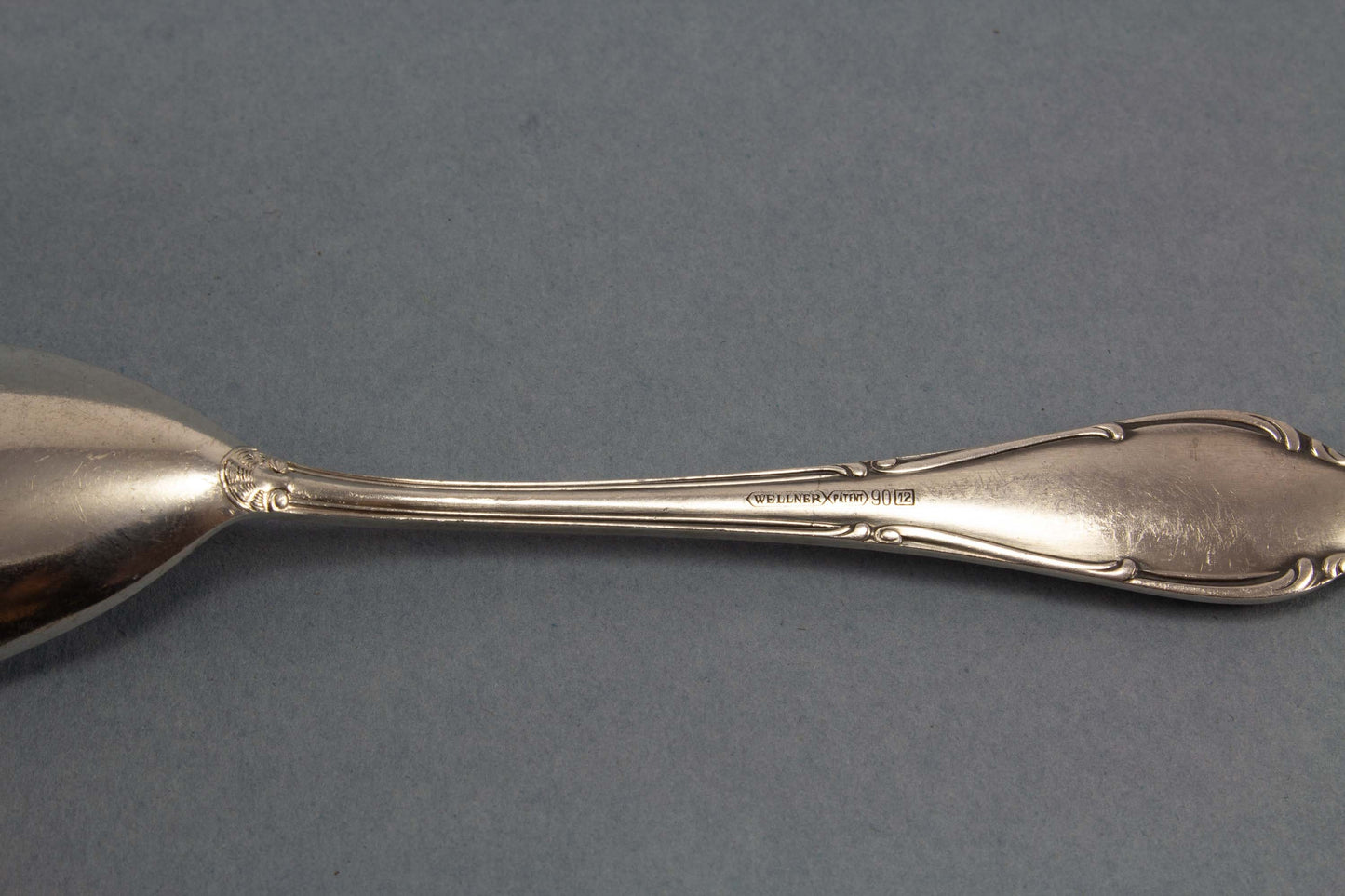 6 ice cream spoons in a box, WMF 2200, silver plated spoons, spoon for ice cream, silver plated, vintage cutlery, WMF cutlery