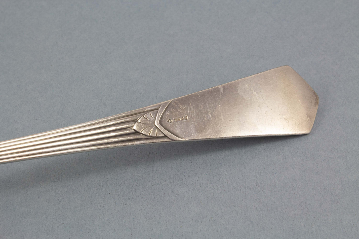 Seltene Suppenkelle, antik, Jugendstil, WMF 26 / 1000 versilbert, Kelle, 1920