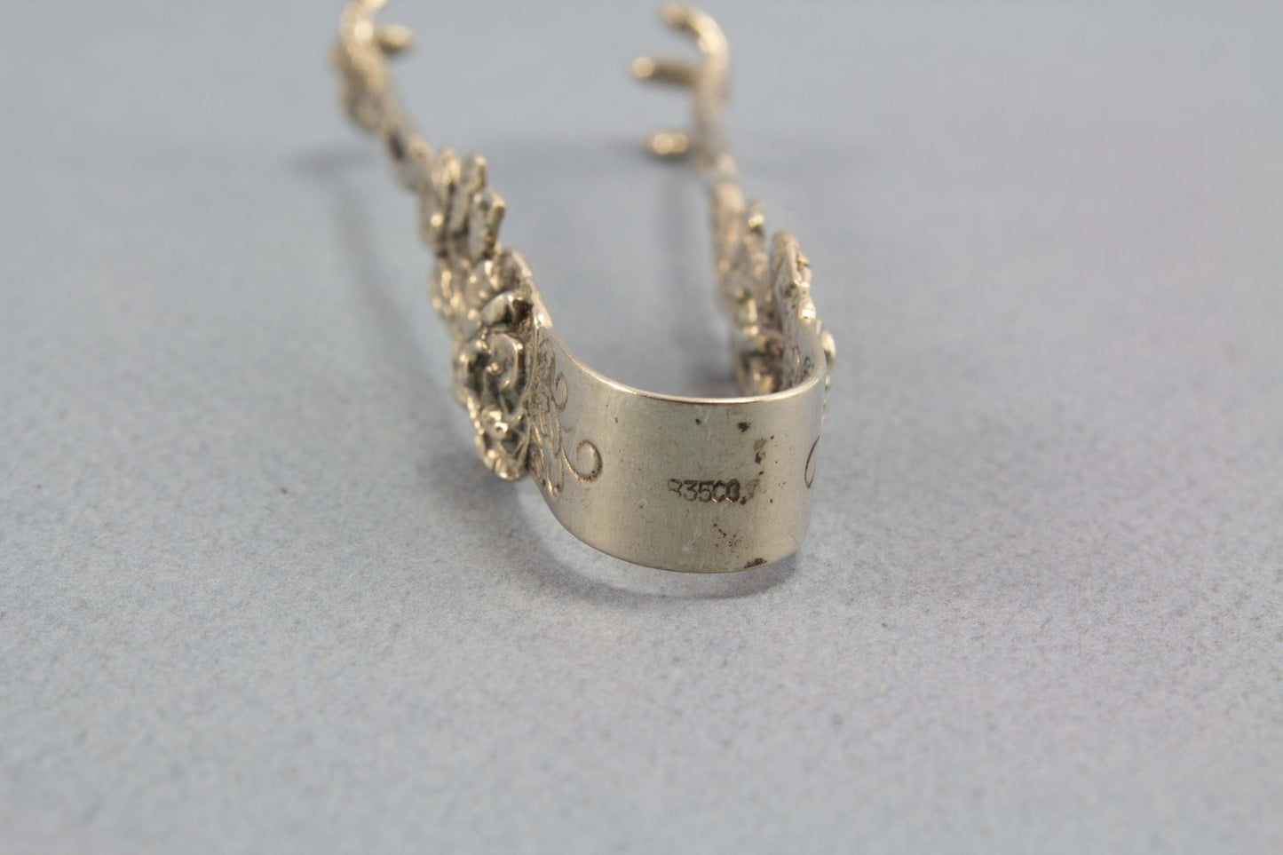 Rose sugar tongs made by 835 silver, Christoph Bach