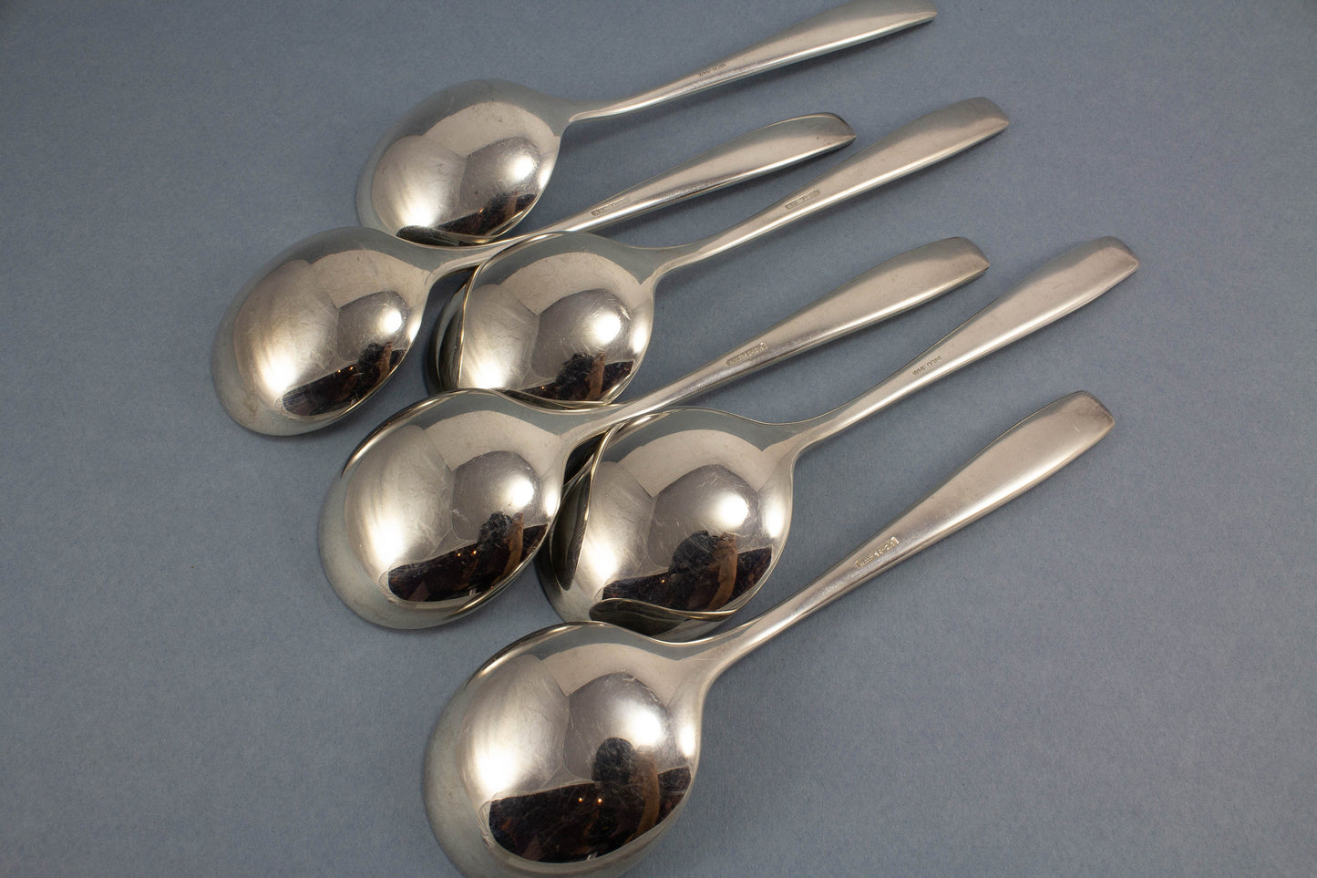 Tassenlöffel, Suppentassenlöffel, WMF Berlin, versilbert, versilbertes Besteck