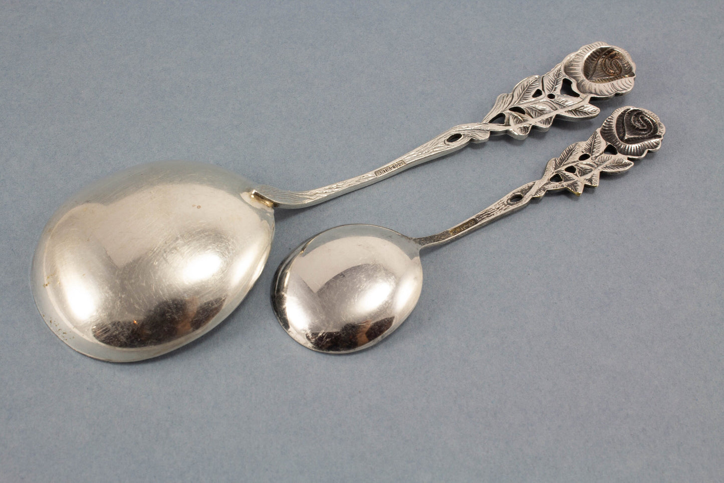 Sahnelöffel und Zuckerlöffel, Hildesheimer Rose