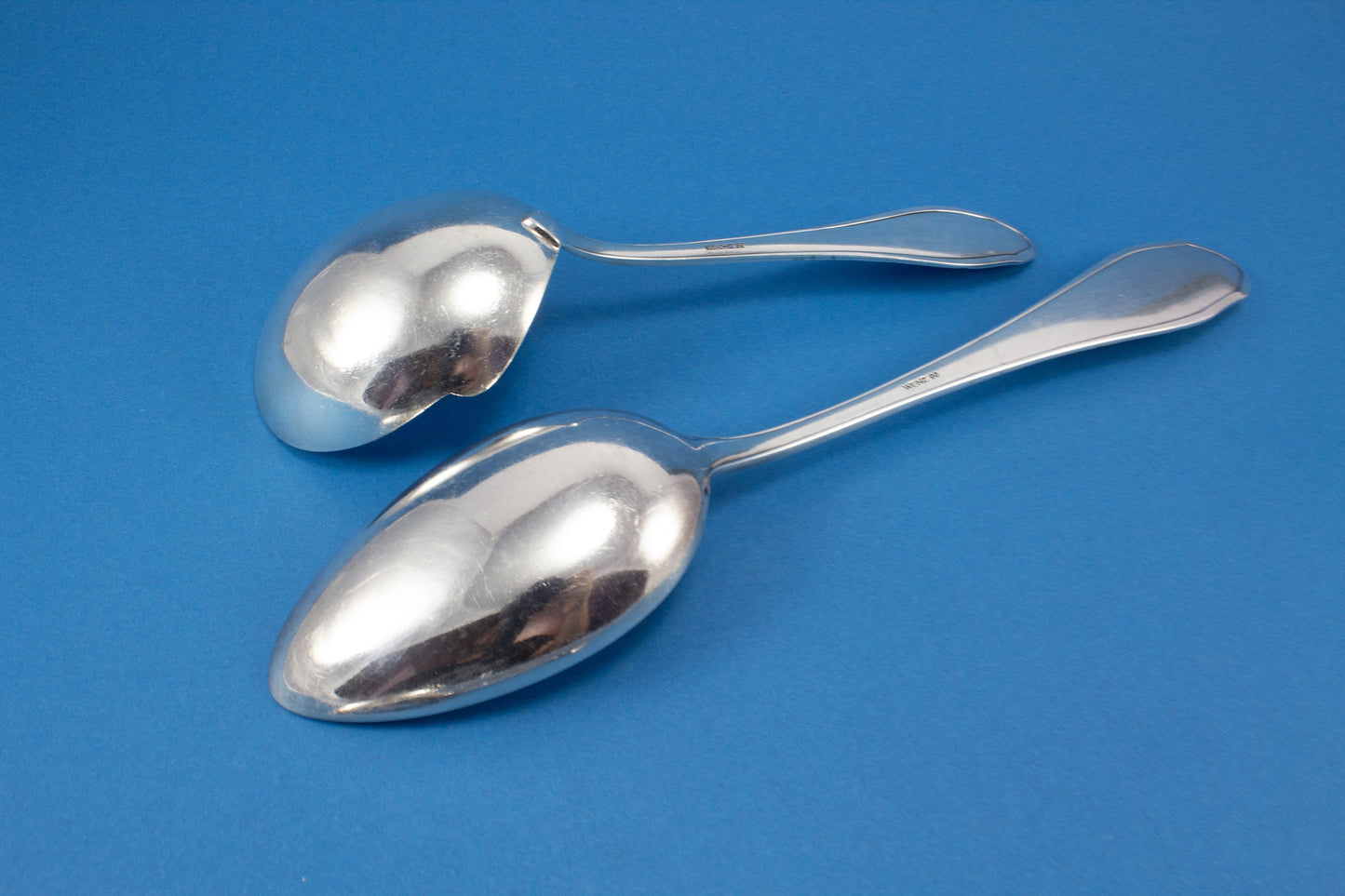 4-piece silver-plated serving cutlery, salad cutlery, vegetable spoon and potato spoon