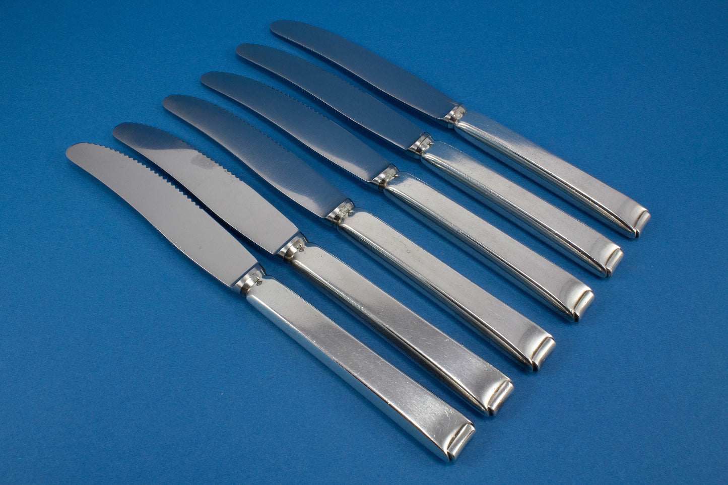 6 Dessertmesser, WMF 2500 Art Deco