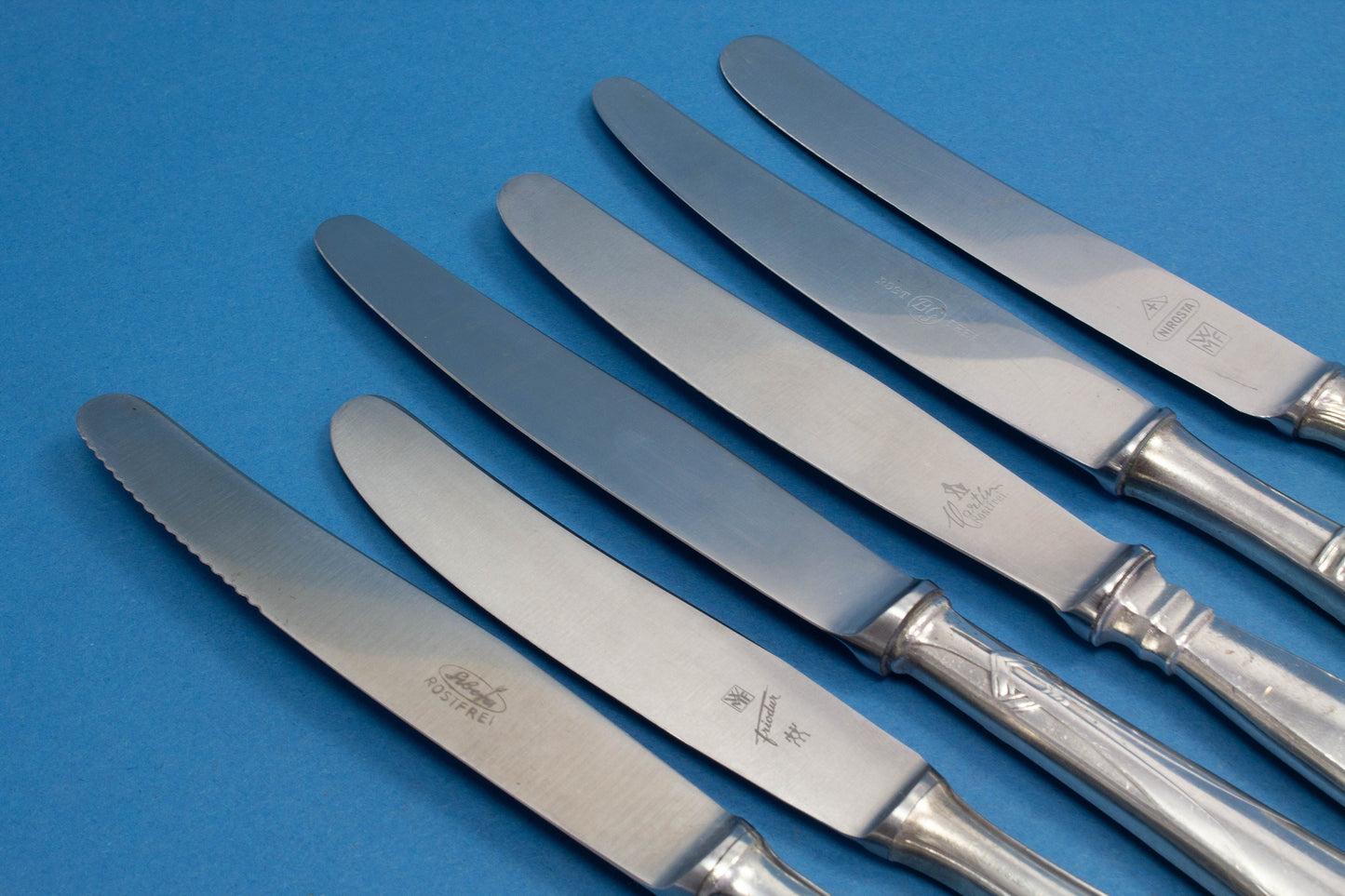 Mix and Match Messer Set, 6 versilberte Messer