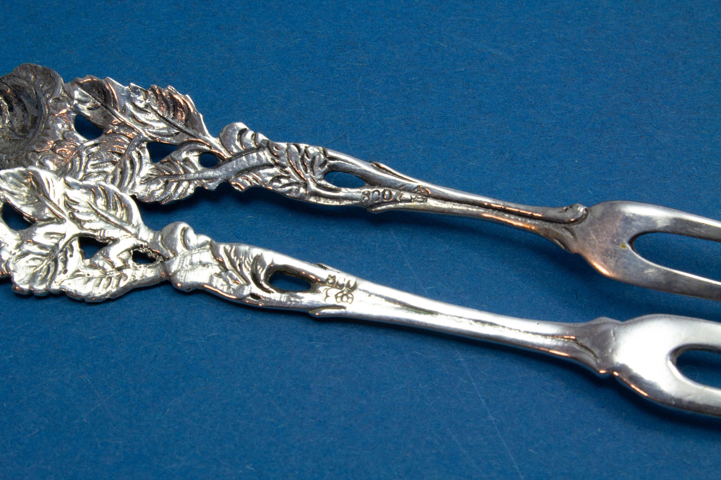 2 Cocktailgabeln aus Silber, Hildesheimer Rose