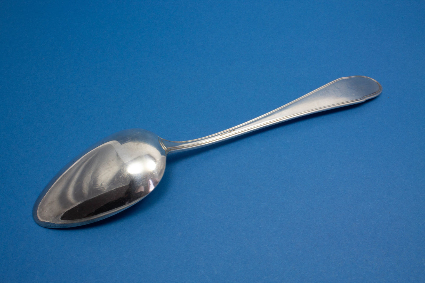 Großer Gemüselöffel, versilberter Servier-Löffel, Jugendstil, WMF Kreuzband