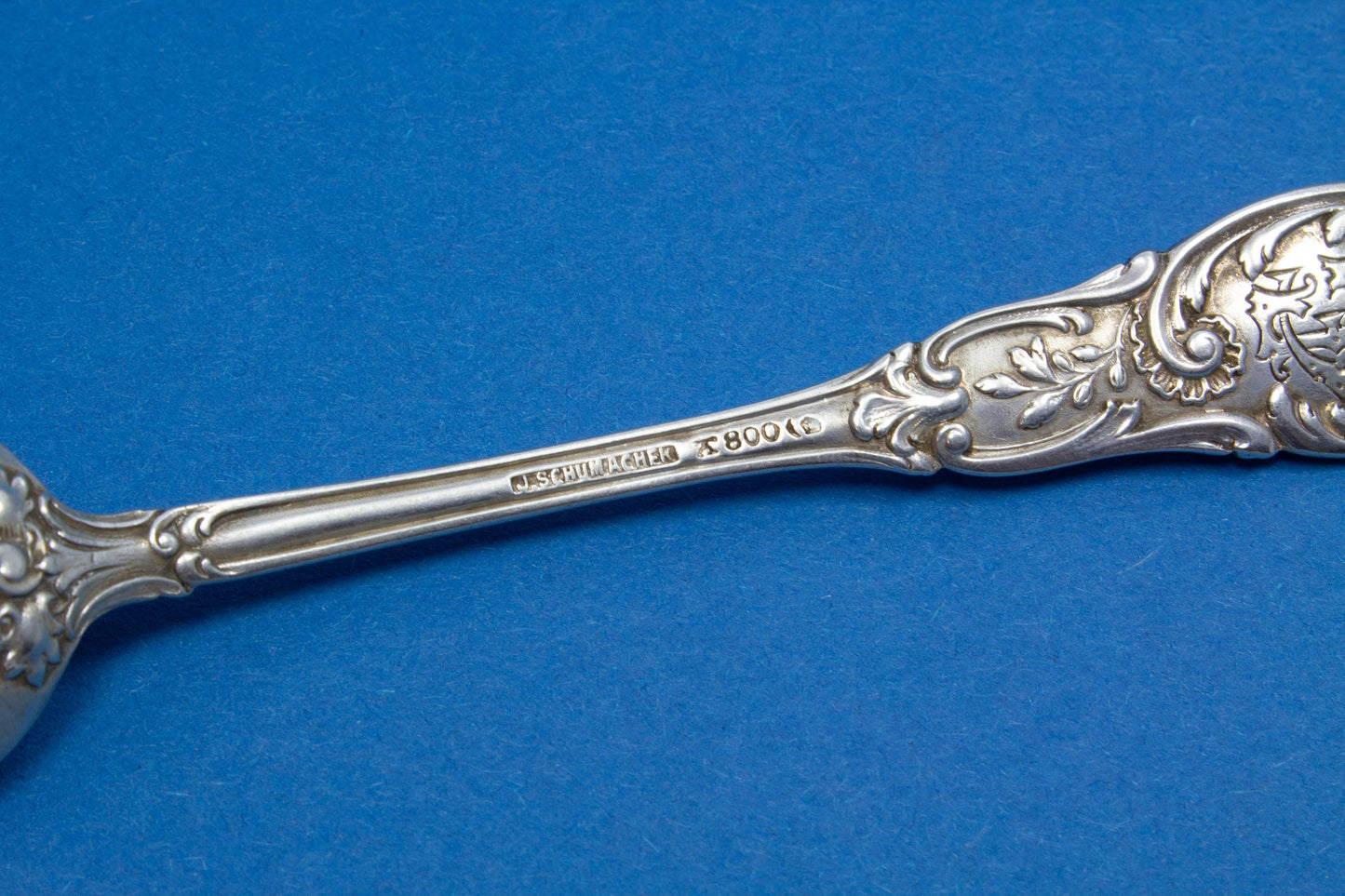 Jugendstil Teelöffel 800er Silber von Wilkens mit edler Gravur