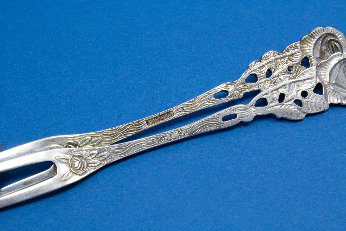 2 Käsespieße aus Silber, Hildesheimer Rose