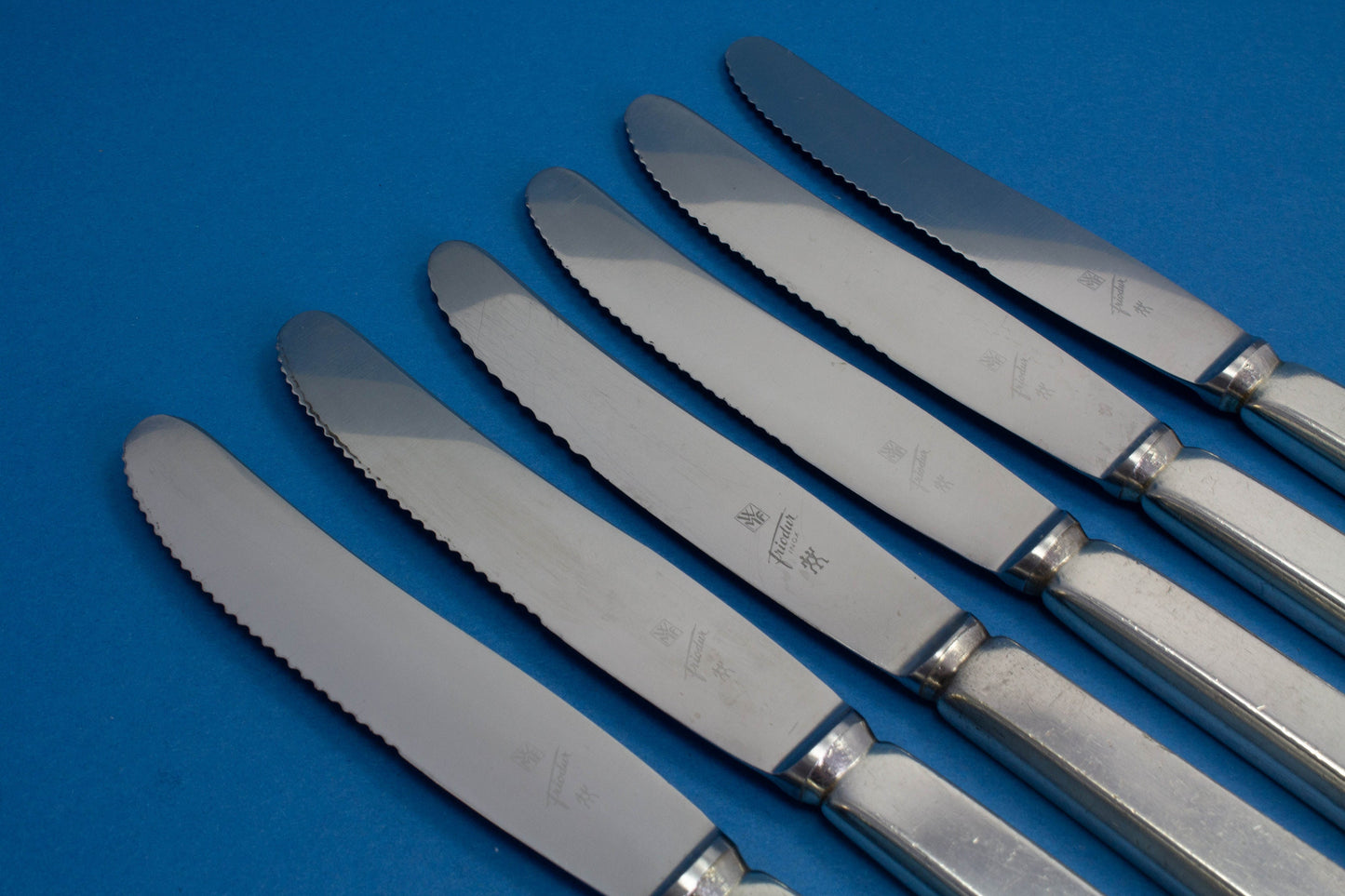 6 Dessertmesser, WMF 2500 Art Deco