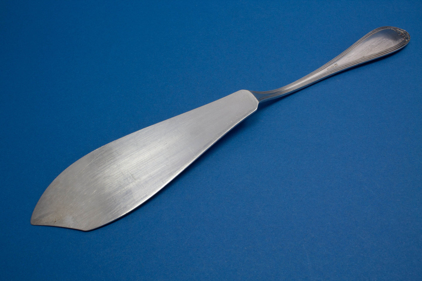 Antikes Fischvorlegebesteck von Wellner, Modell Eva, seltenes Vorlegemesser