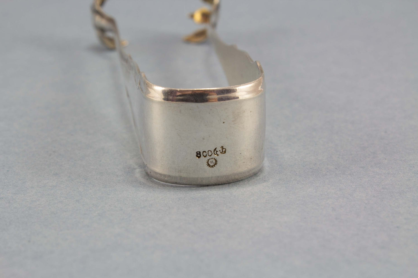 Sugar tongs, 800 silver, Art Nouveau