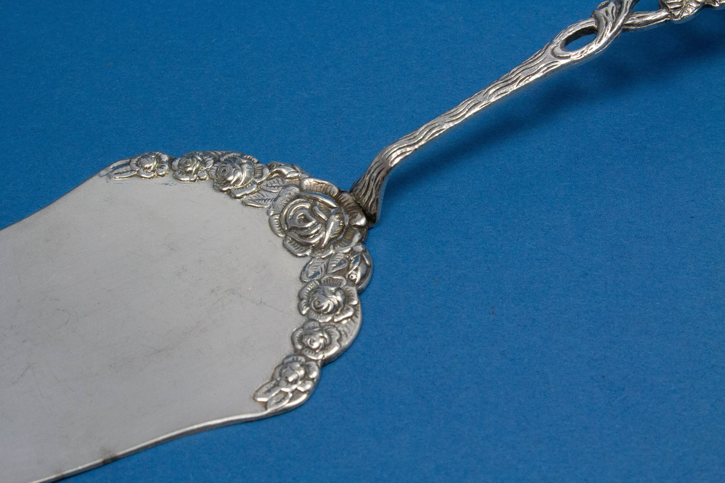 Versilbertes Tortenheber Set mit Kuchengabeln, Hildesheimer Rose