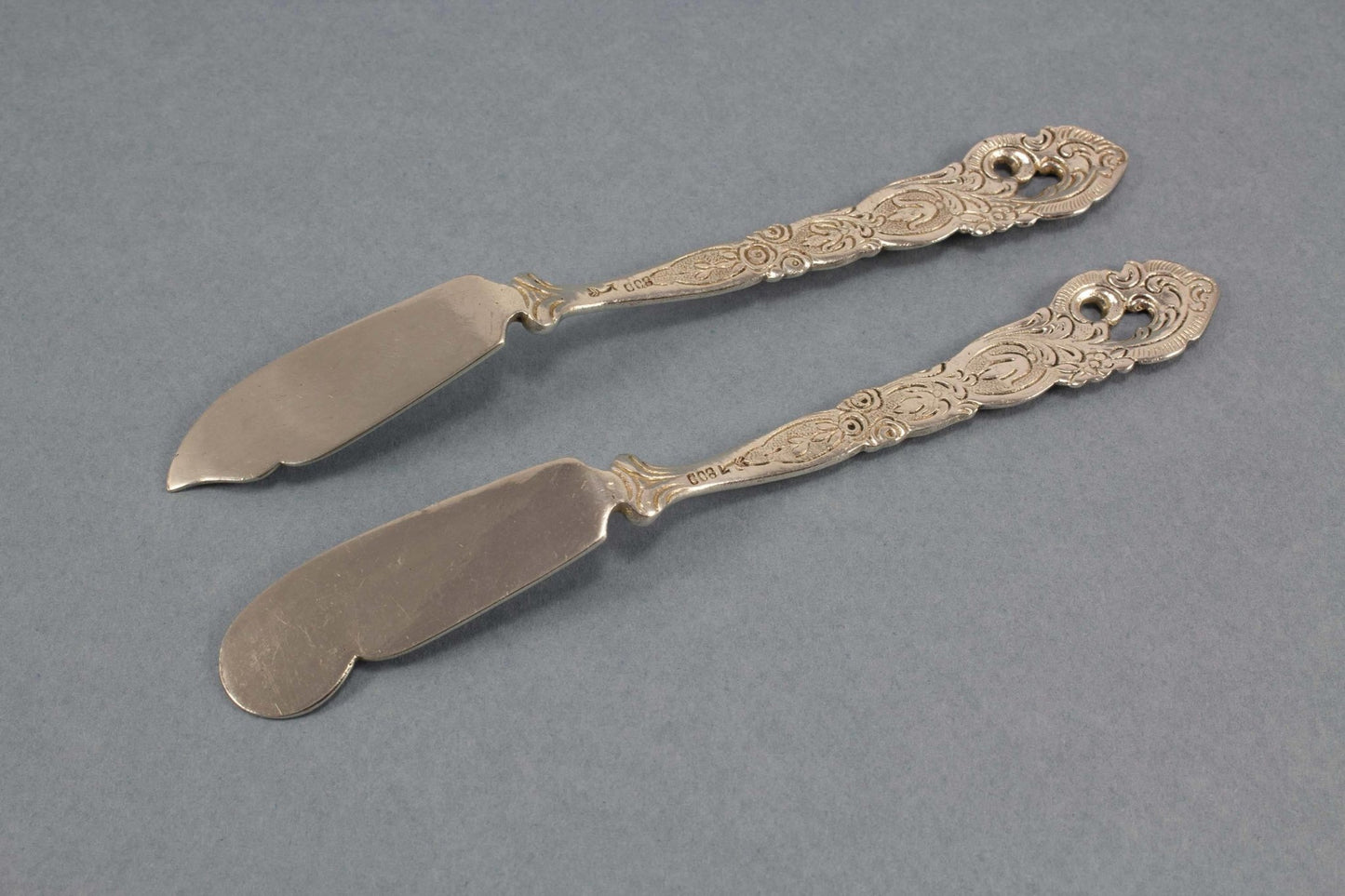 Käsemesser, Buttermesser, Silber 800, Messer, Rosenbesteck - Löffelland