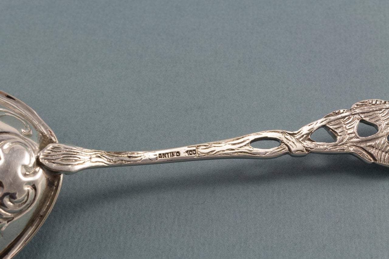 Sahnelöffel, versilberter Löffel, Hildesheimer Rose, Geschenk, Vintage - Löffelland