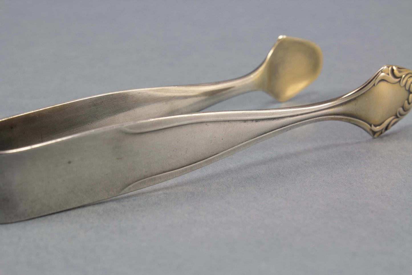 Vergoldete Zuckerzange, WMF 1700, versilbert, Jugendstil, 1930 - Löffelland