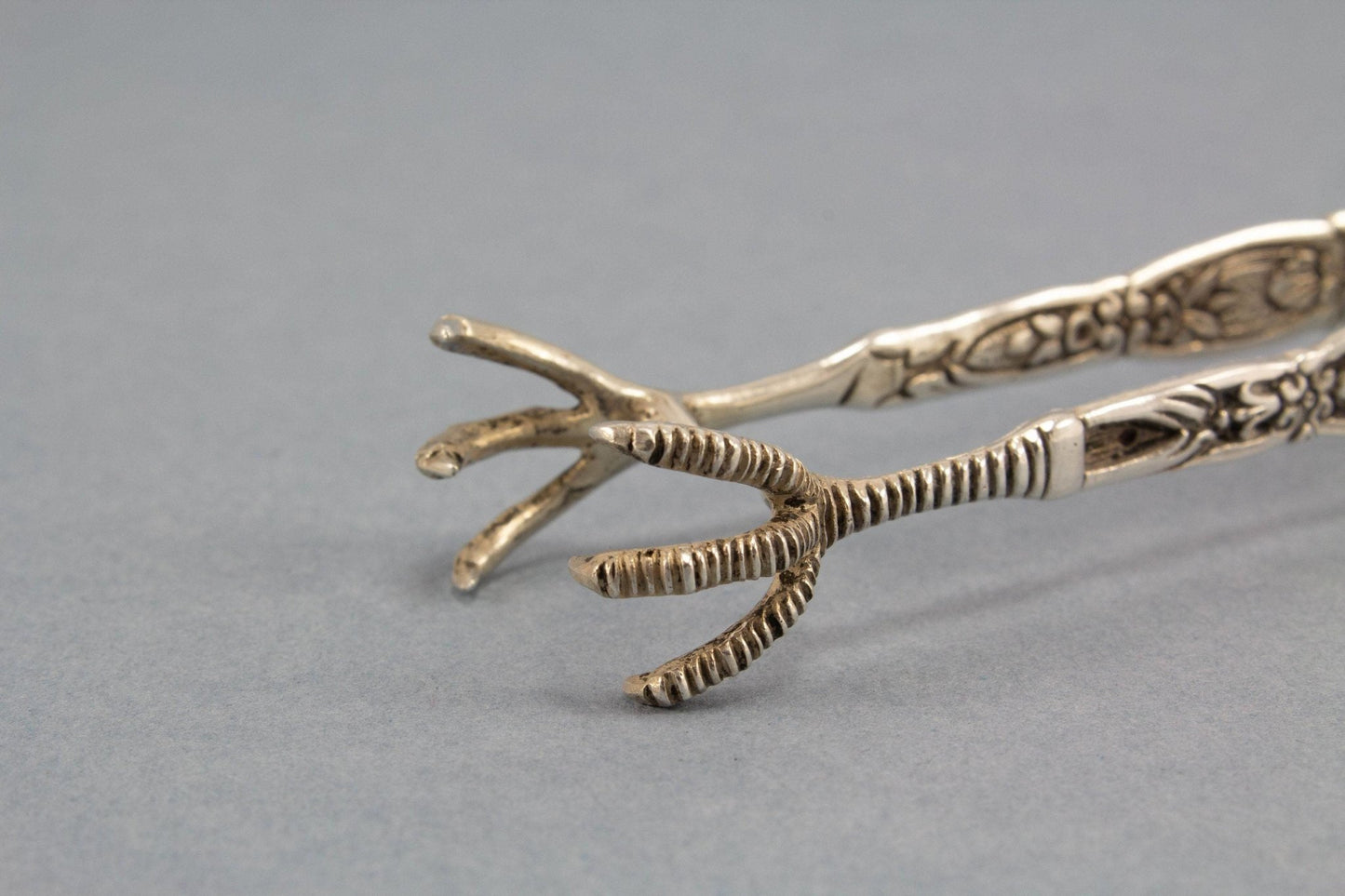 Zuckerzange mit Eulen, 800er Silber - Löffelland