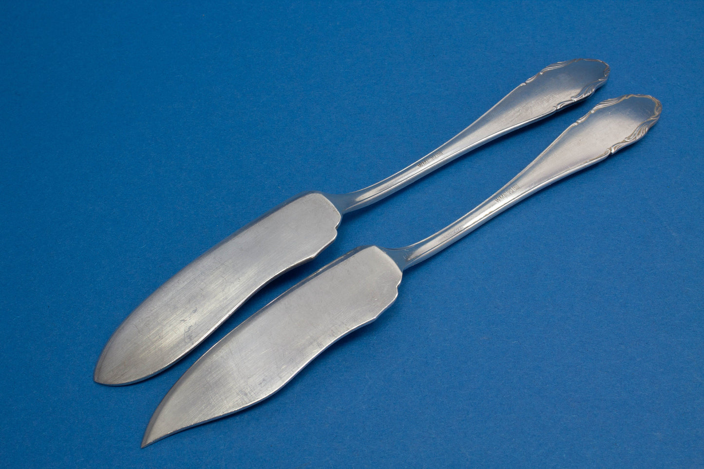 Versilbertes Besteck von WMF, Käsemesser und Buttermesser