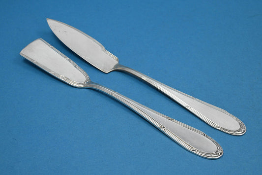 Versilbertes Käsemesser, Buttermesser, versilbert, WMF, Jugendstil