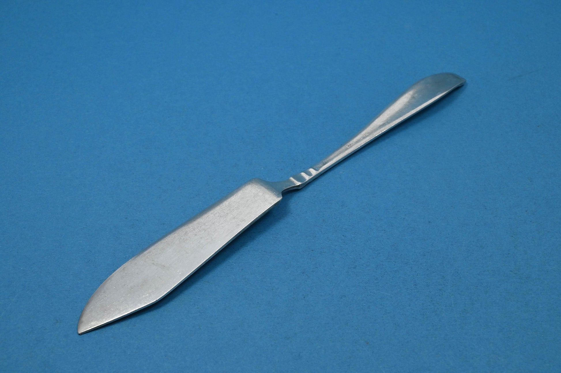 Versilbertes Fischmesser von Martin, Art Deco