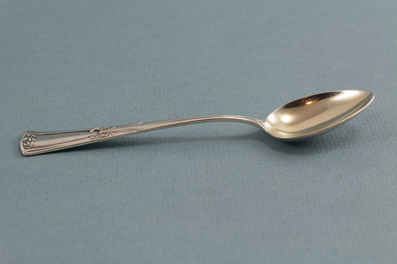 Mocha spoon, demi tasse spoon, art deco, silver, coffee break, 800, solid silver, Lutz & Weiss, spoon, vintage cutlery, silverware, spoon