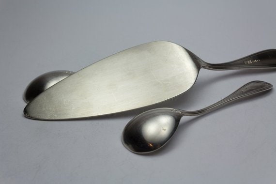 Silver plated cake server set from WMF with 2 spoons 