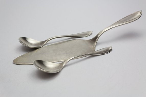 Silver plated cake server set from WMF with 2 spoons 