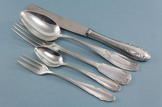 Besteck Set, versilbert, Messer, Gabel,Löffel, Teelöffel, Kuchengabel, Mix and Match, Tafelsilber, WMF, Wellner