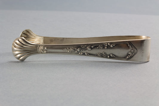 Silver plated sugar tongs 