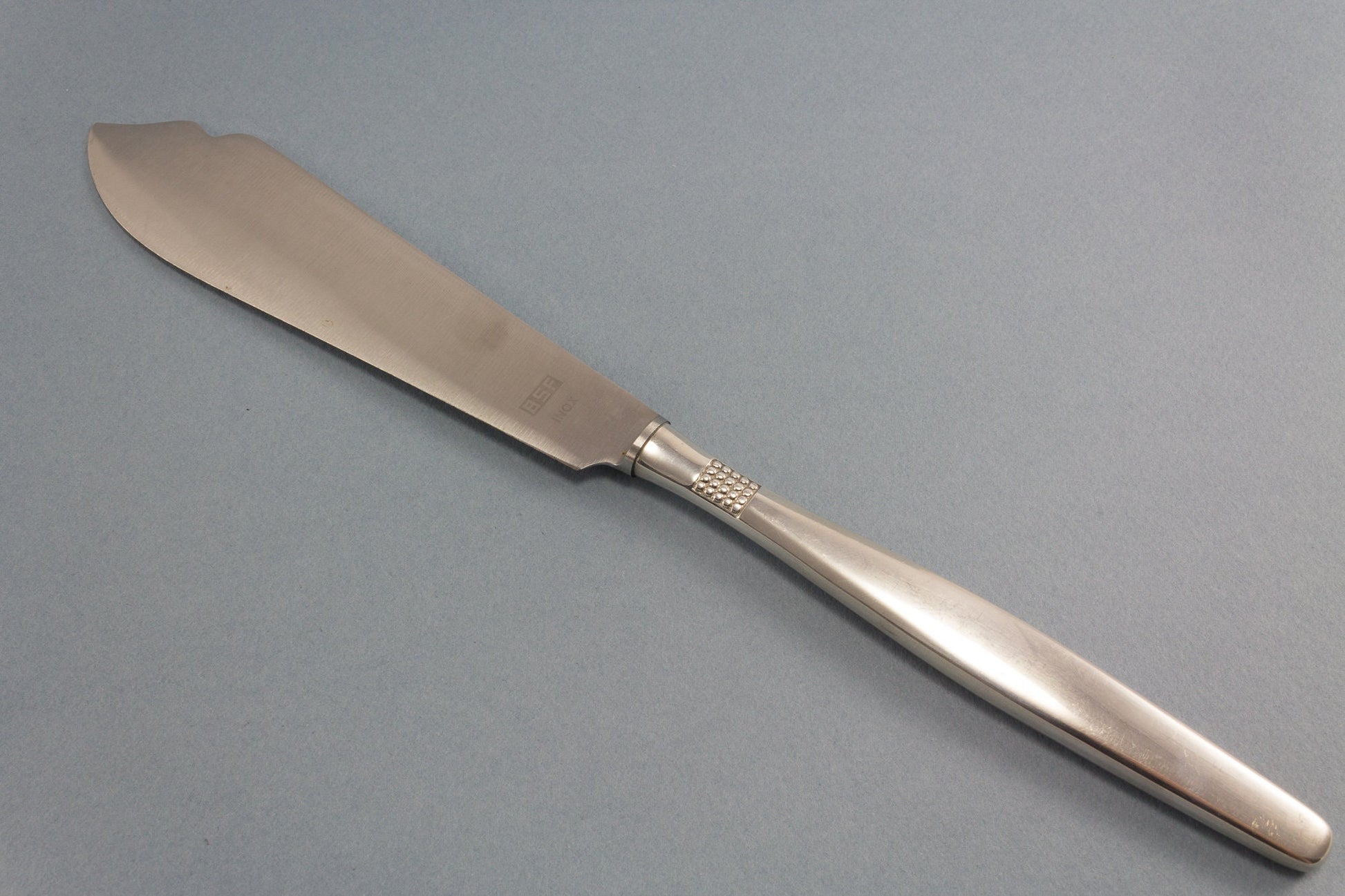 Versilbertes Tortenmesser von BSF, Dänisch Perl 111, Messer für die Hochzeitstorte, Vintage Besteck