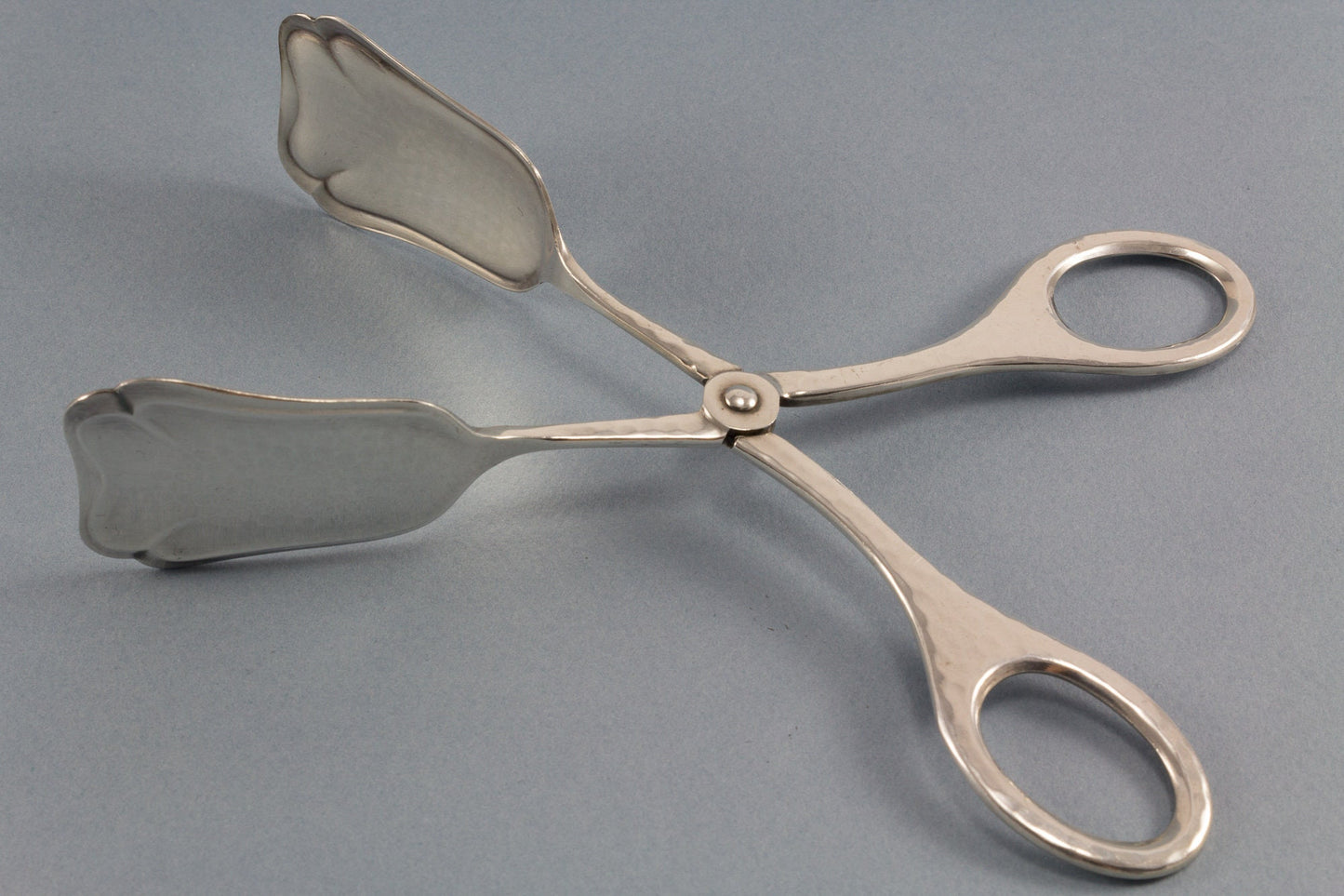 Silver plated cake tongs, pastry pliers 