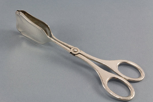 Silver plated cake tongs, pastry pliers 