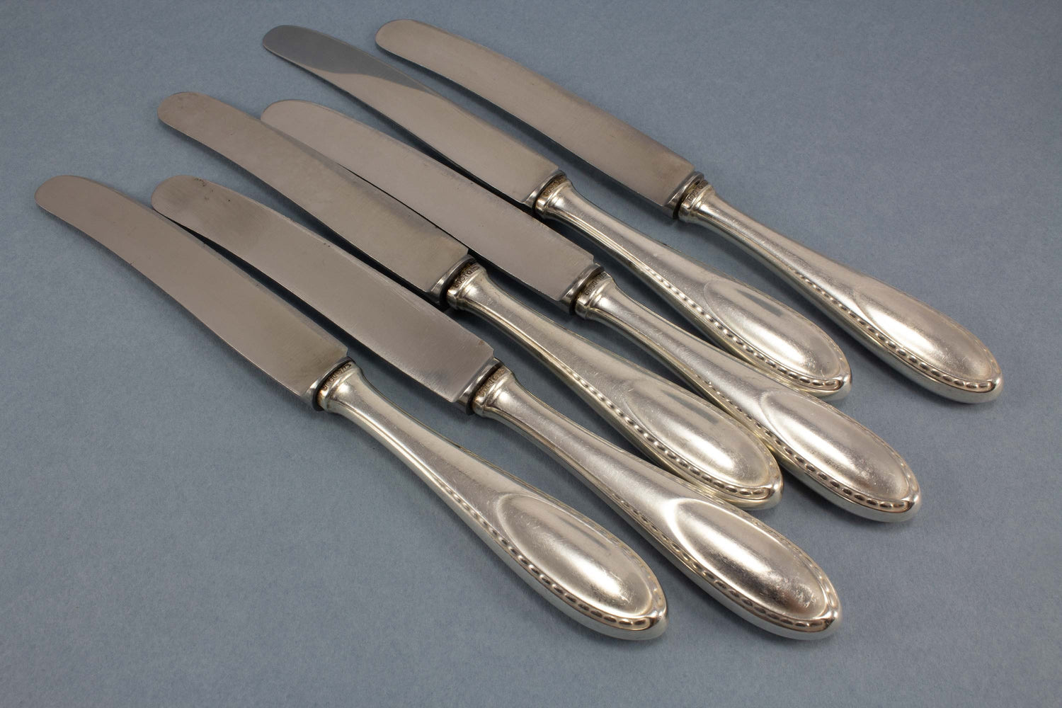Silberne Messer von BSF, 800er Silber, Perl, Fackel, Halbmond + Krone