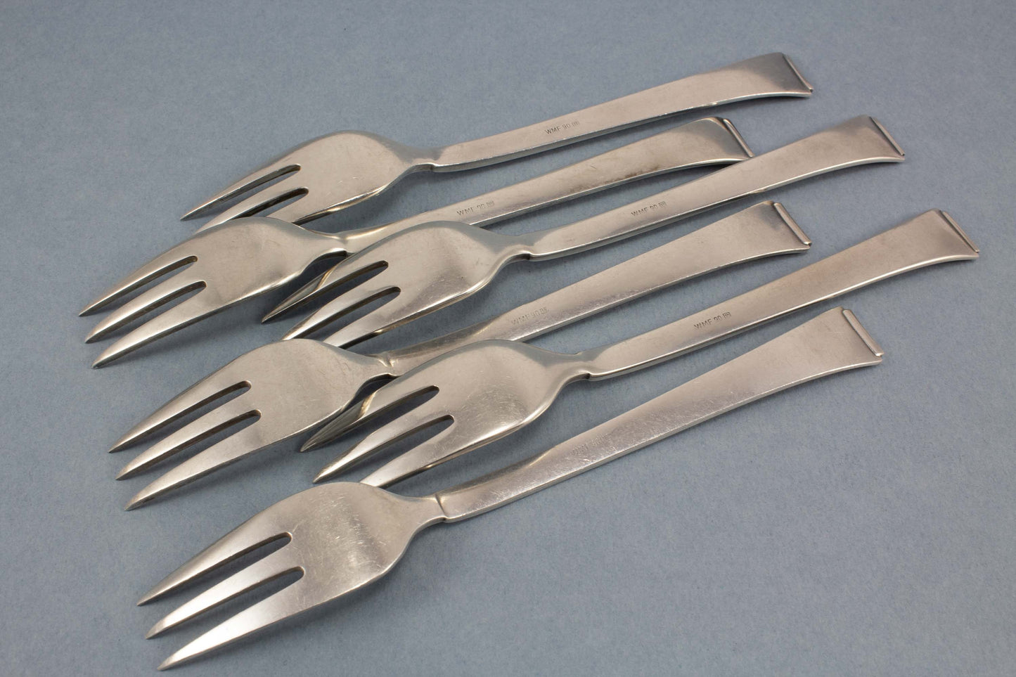 6 cake forks, WMF 2500 Art Deco