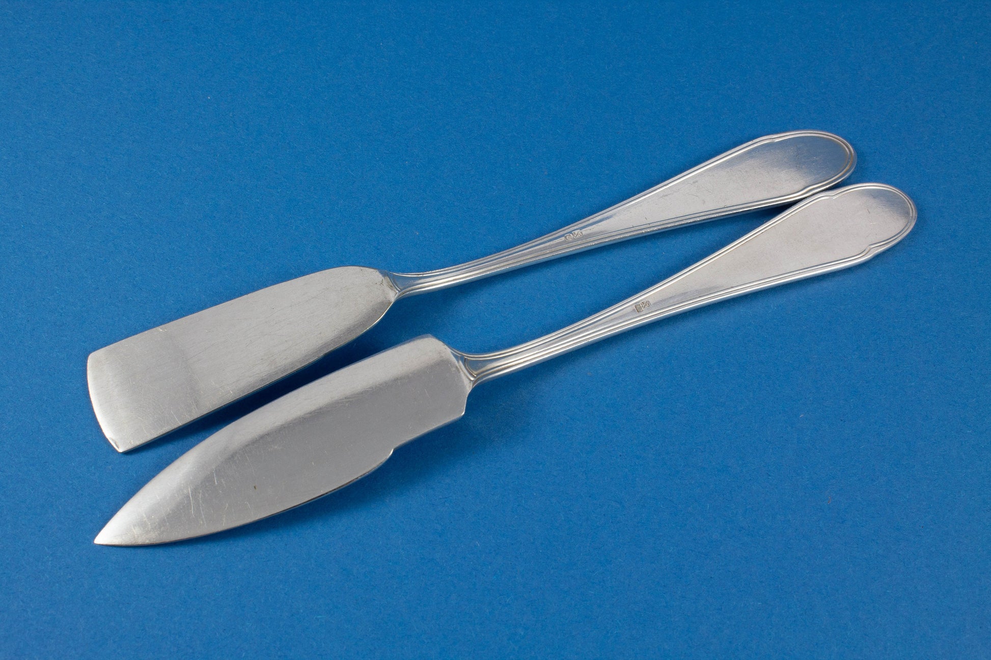 Silver-plated serving cutlery set, cheese knife, butter knife