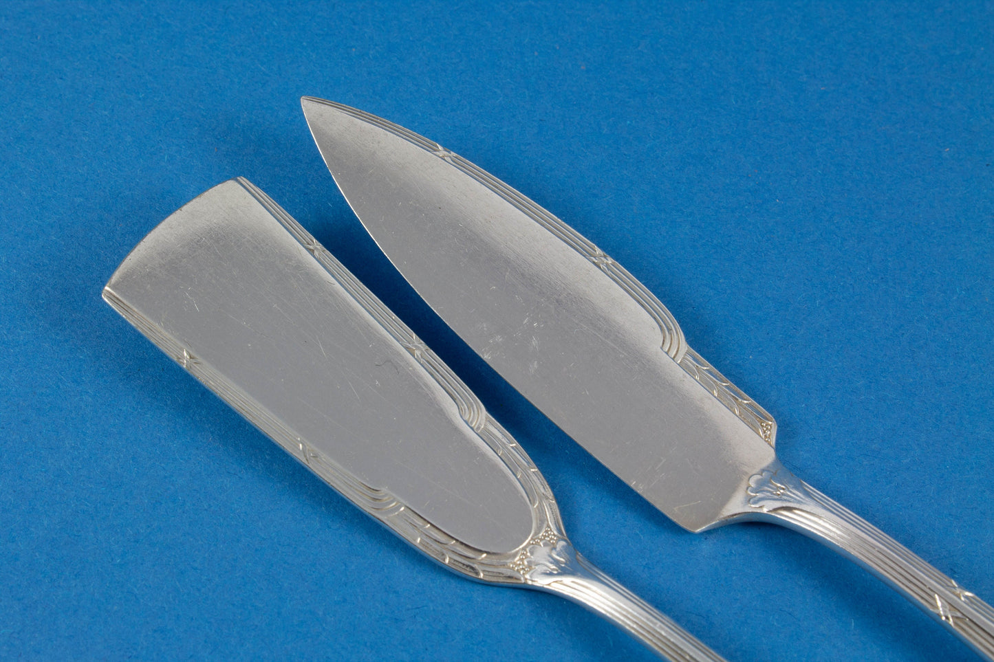 Silver-plated serving cutlery set, cheese knife, butter knife
