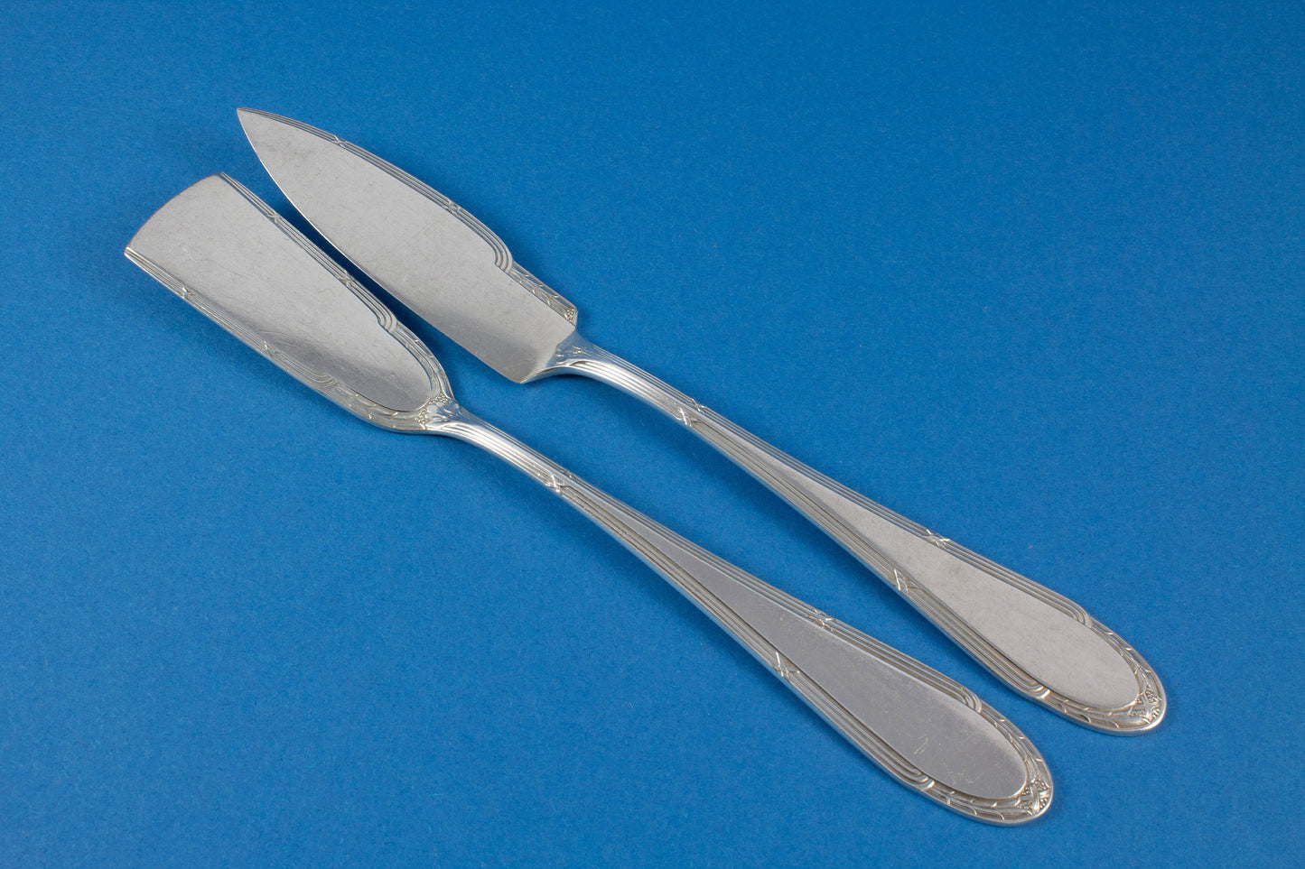 Silver-plated serving cutlery set, cheese knife, butter knife